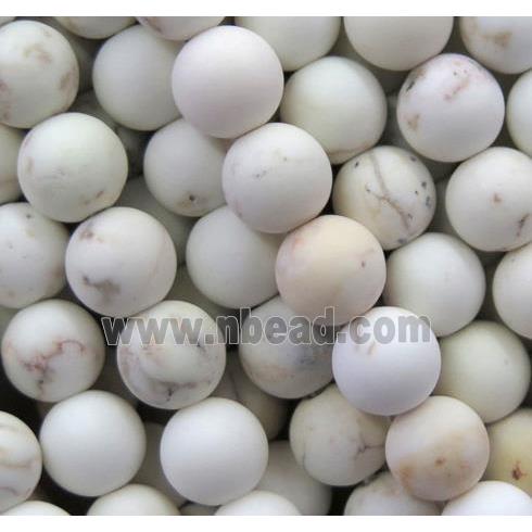 round matte white Mongolia Turquoise beads