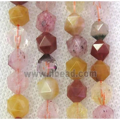 mix gemstone beads cut round