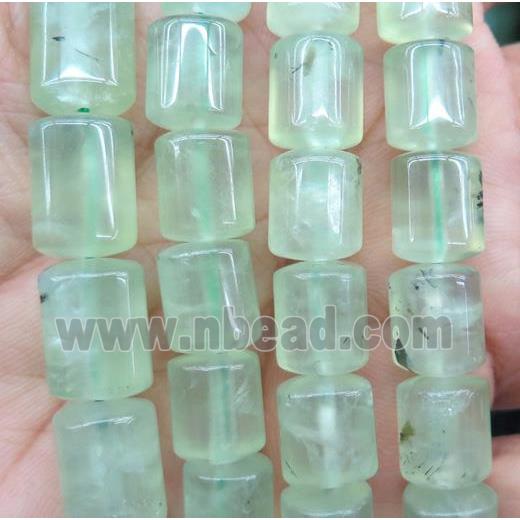 Prehnite tube beads, green