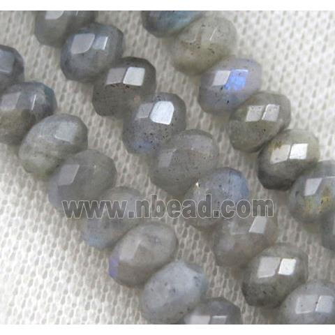 Labradorite beads, faceted rondelle