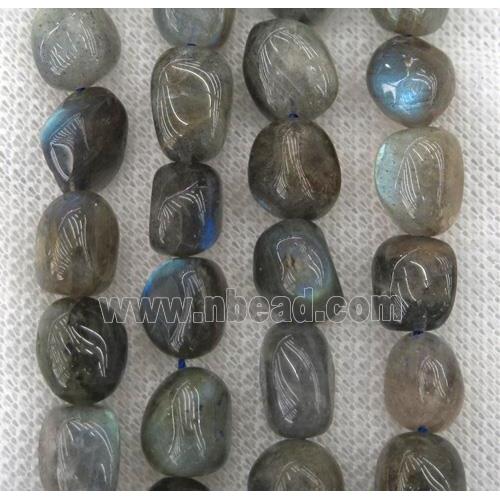 Labradorite beads, freeform