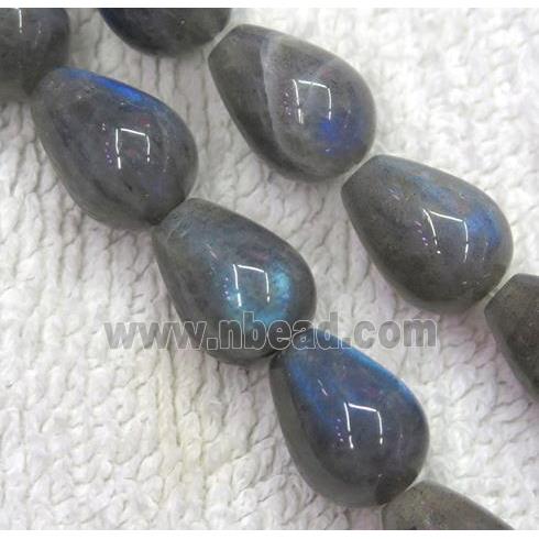 Labradorite beads, teardrop, AA-grade