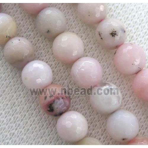 pink Opal Stone beads, faceted round