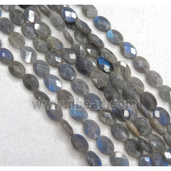 faceted Labradorite oval beads, Grade AA