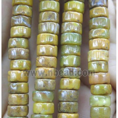 yellow Orpiment Jasper heishi Beads