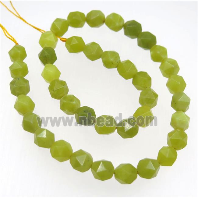 Korean Lemon Jade Beads Cut Round