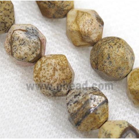 Picture Jasper Beads Cut Round