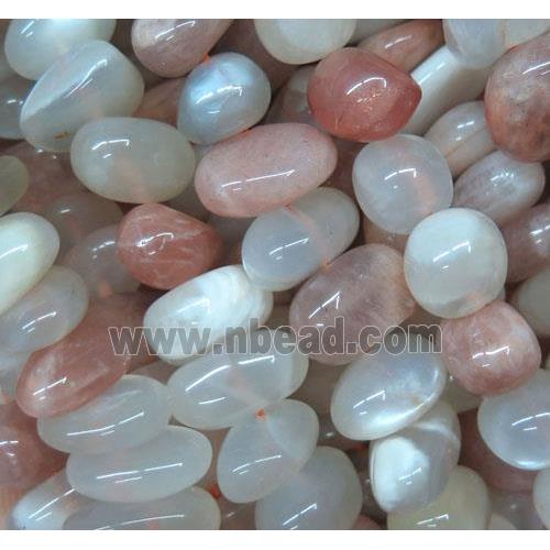 moonstone beads chip, freeform