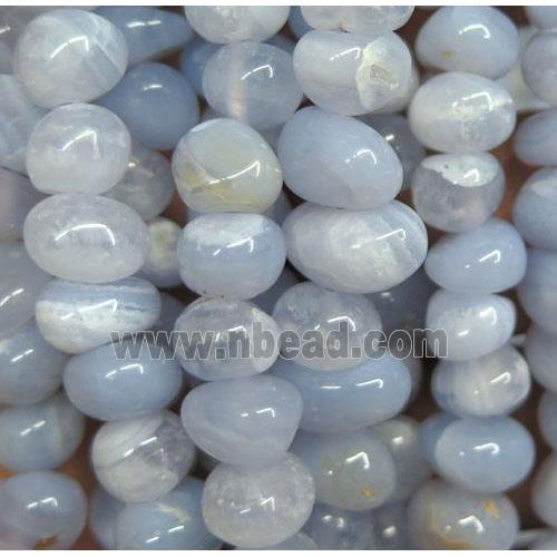 blue lace Agate chip beads, freeform