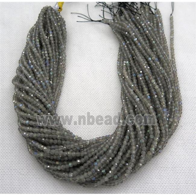 Labradorite beads, faceted rondelle