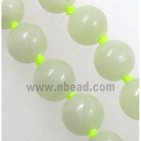 New Mountain Jade bead knot Necklace Chain, round