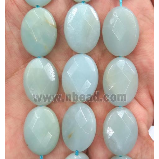 faceted Amazonite oval beads, A grade