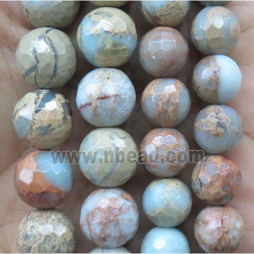 faceted round SnakeSkin Jasper beads