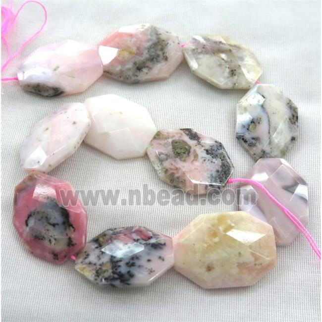 Pink Opal Stone Beads Slice