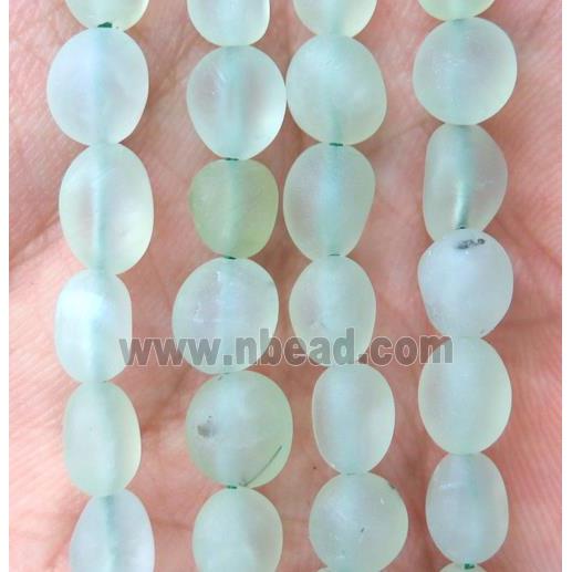 matte green Prehnite chip beads, freeform