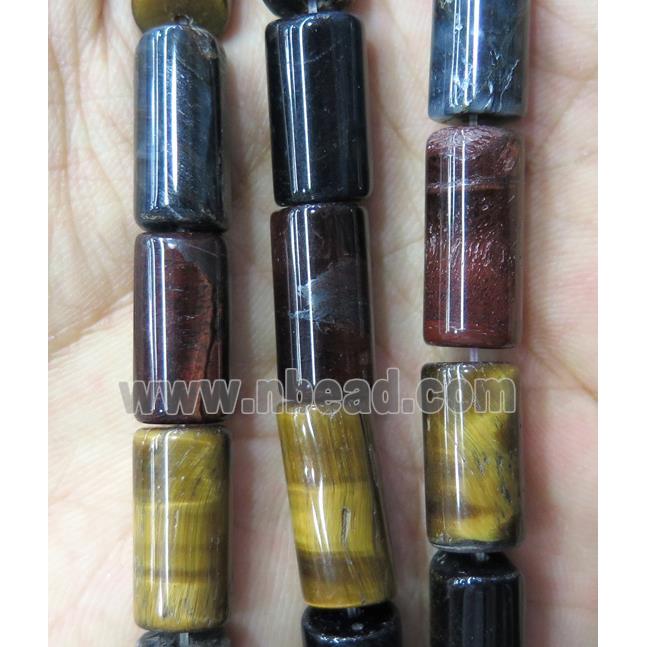 mix tiger eye stone tube beads