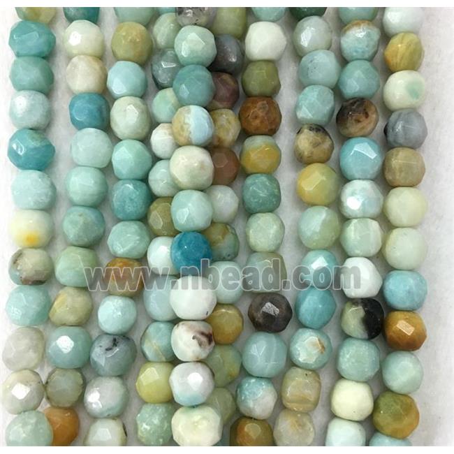 faceted round Amazonite beads