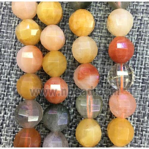 mix gemstone beads, Pumpkin, faceted round