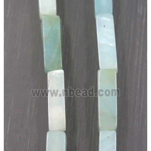 Amazonite cuboid beads, blue dye