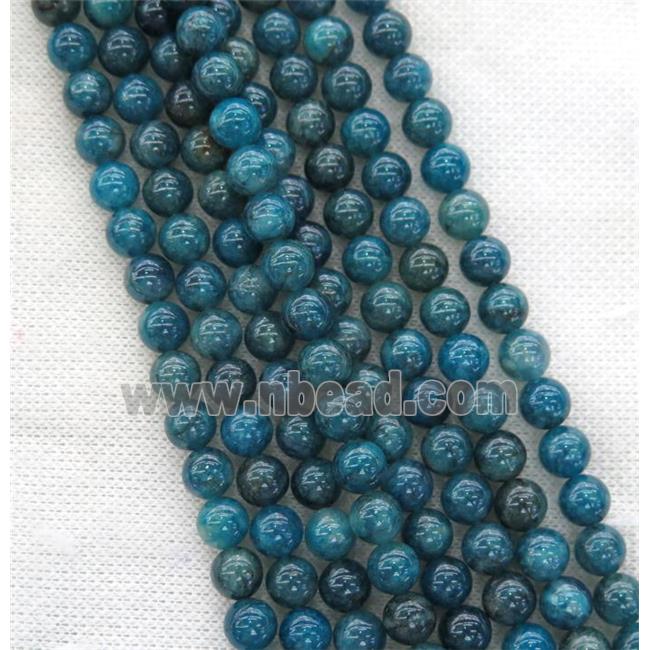 round blue Apatite beads