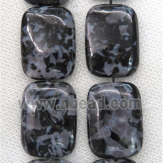 Black Indigo Gabro Beads Rectangle