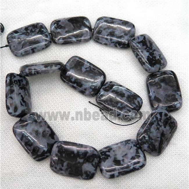 Black Indigo Gabro Beads Rectangle