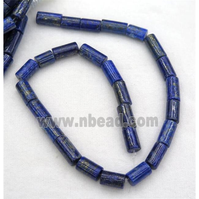 blue Lapis Lazulie tube beads