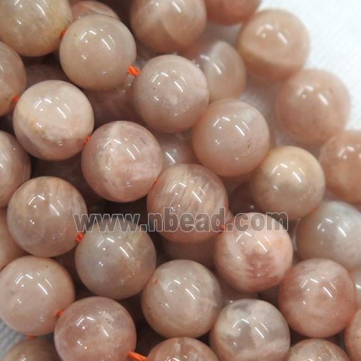 round SunStone beads, pink