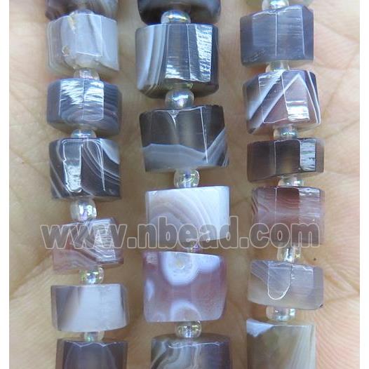 Botswana Agate beads, faceted heishi