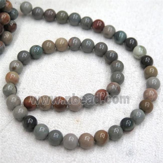 round Picasso Jasper beads