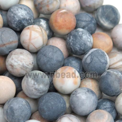 Picasso Jasper Beads Creek Matte Round