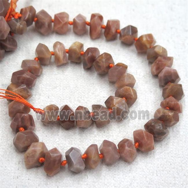 darkpink SunStone beads, freeform