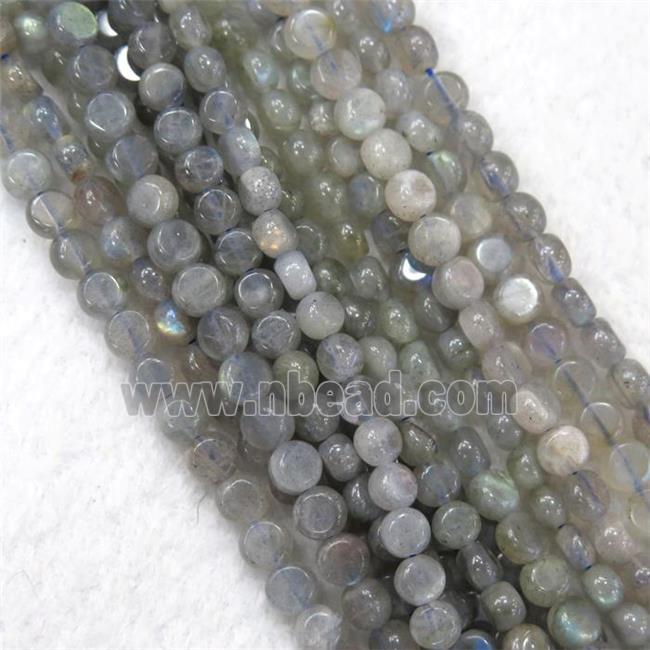 labradorite beads, flat round