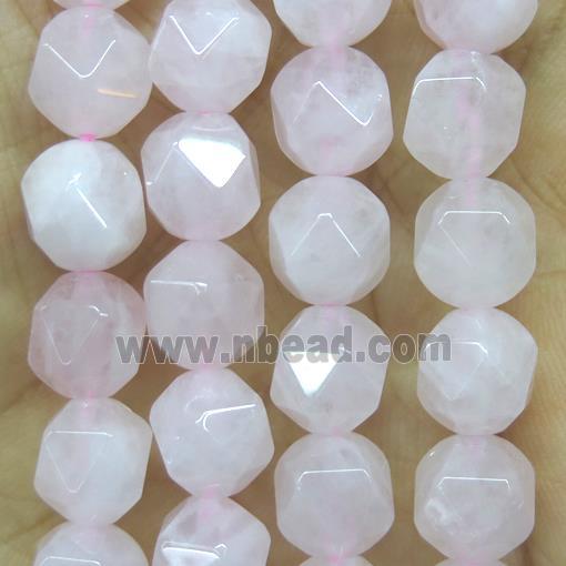 faceted round Rose Quartz ball beads