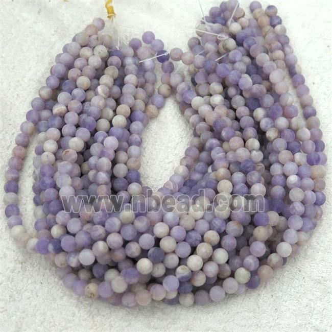 round matte purple Chalcedony beads