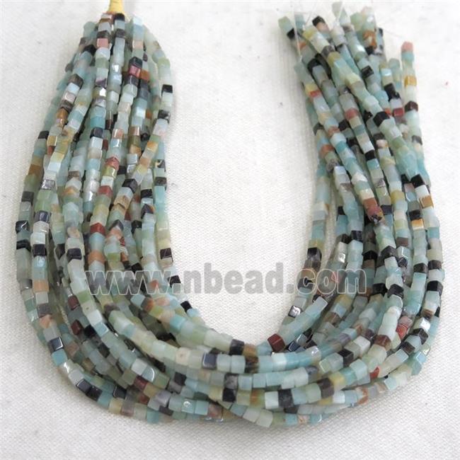 Amazonite beads, cube