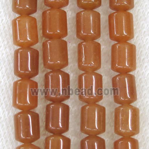 red Aventurine tube beads