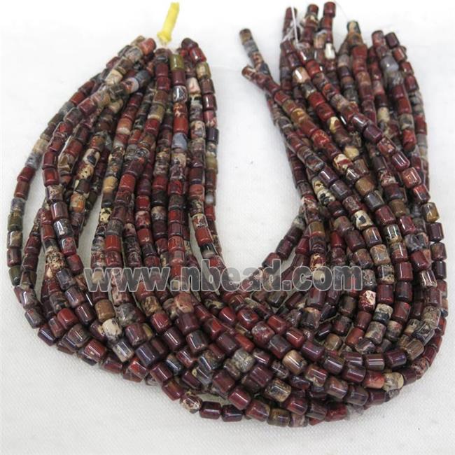 Poppy Jasper tube beads