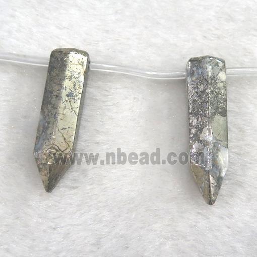 pyrite bullet beads