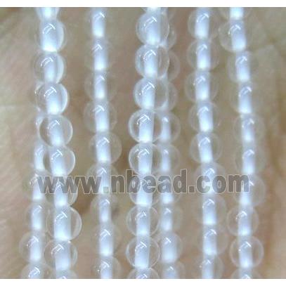 tiny round Clear Quartz Bead