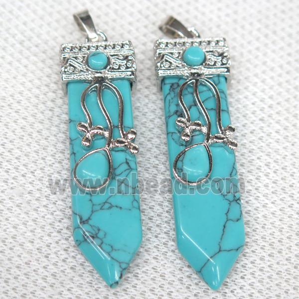 Turquoise arrowhead pendant