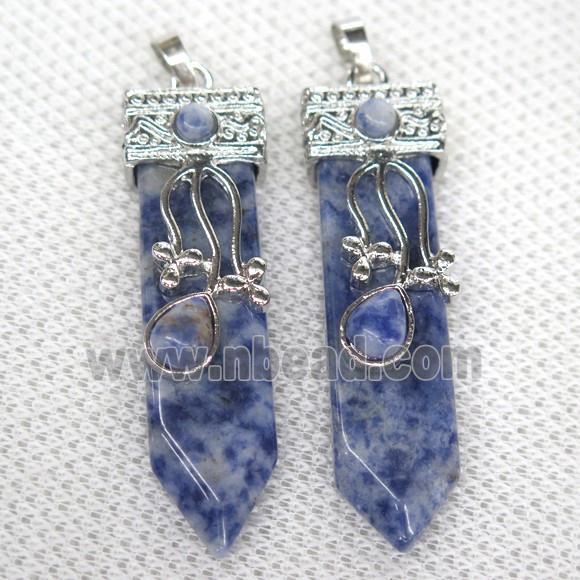 blue Sodalite arrowhead pendant