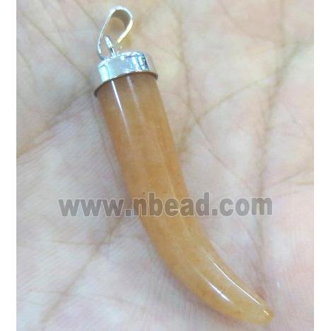 red aventurine horn pendant