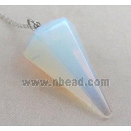 white opalite pendulum pendant