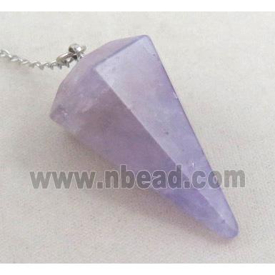 amethyst pendulum pendant