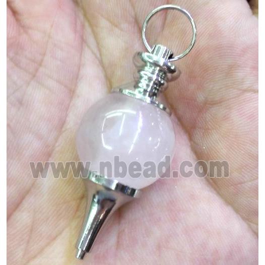 white jade pendant, platinum plated