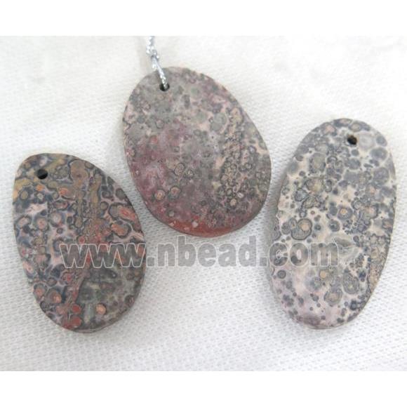 leopard skin Jasper pendant, freeform