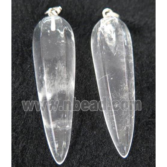 clear quartz pendulum pendant