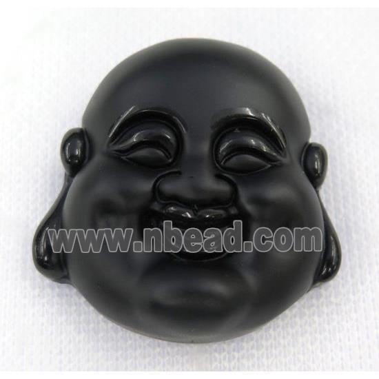 black Obsidian buddha pendant