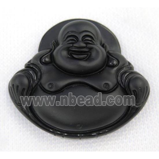 black Obsidian buddha pendant